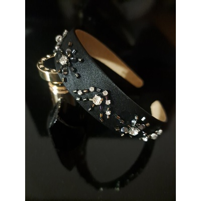 Radi handmade Диадема с графитени мъниста на звезди (405)