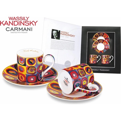Carmani šálek s podšálkem espresso Wassily Kandinsky 2 x 100 ml