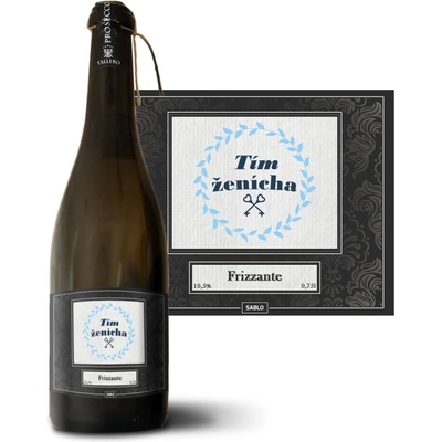 Sablio Tím ženícha kľúče Prosecco biele suché šumivé víno 10,5 % 0,75 l (holá fľaša)