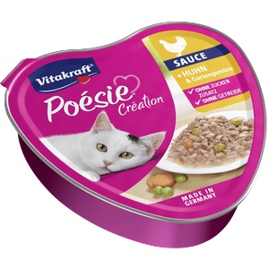 Vitakraft POÉSIE - Консерва "Сърце" - ПИЛЕ с градински зеленчуци - хапки в сос-85гр