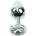 Sensual Метално дилдо Butt Plug "SILVER CRYSTAL CLEAR" 9 см
