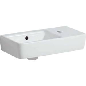 Geberit Selnova - Умивалник 50x25 см, с преливник, отвор за смесител отдясно, бял 501.513. 00.7 (501.513.00.7)