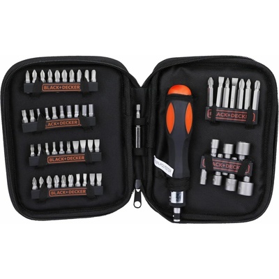 Black & Decker Sada bitov a nástrčných kľúčov 56ks A7104