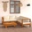 vidaXL Градински комплект с възглавници, 6 части, 100x60 см, акациево дърво (3057935)