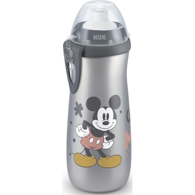 Nuk First Choice Mickey Mouse детско шише 36m+ Grey 450ml