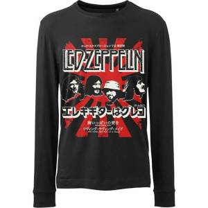 NNM мъжка тениска с дълъг ръкав Led Zeppelin - Japanese- Черен с пръски - RTLZELSBBUR