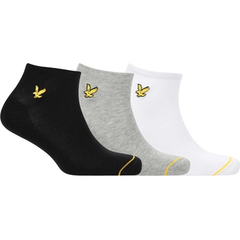Lyle and Scott Чорапи Lyle and Scott Lyle 3P Ankle Socks Sn63 - White/Grey/Blck