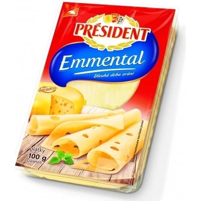 Président Emmental plátkový sýr 100g