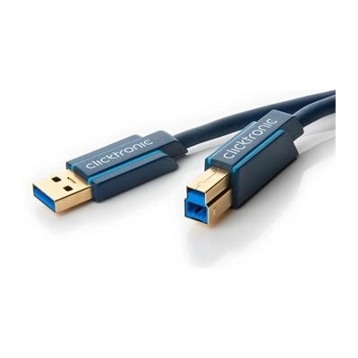 ClickTronic CLICK70092 USB3.0, A-B, zlacené konektory, 1,8m