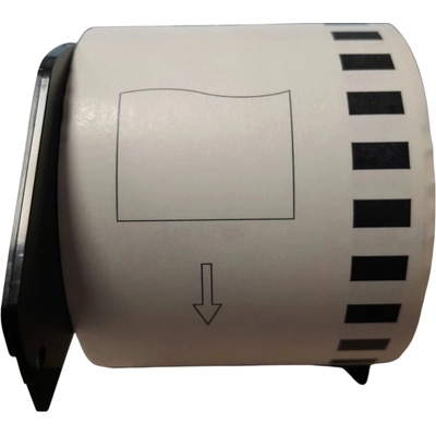Termo Etiketa nekonečná 62 mm x 30,48 m s držiakom, Thermo eco, Biela, Dutinka 25 mm, Vnútorný návin, Permanentné lepidlo, DK-22205, Brother Kompatibilná, Priemer kotúča 82 mm