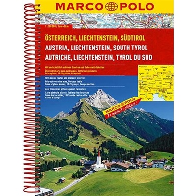 Rakousko Liechtenstein Südtirol atlas-sešit 1:200 000 MD