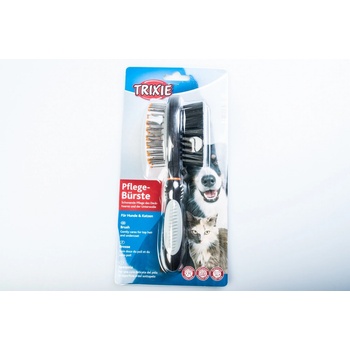 Trixie Obojstranná kefa pre krátkosrsté plemená 6 x 23 cm