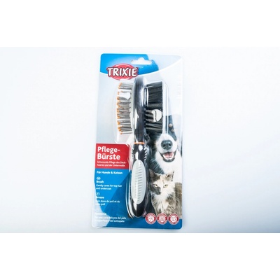 Trixie Obojstranná kefa pre krátkosrsté plemená 6 x 23 cm