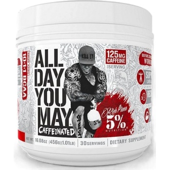 Rich Piana 5% Nutrition All Day You May BCAA 10: 1: 1 | Caffeinated [456-462 грама] Сладък чай