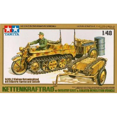 Tamiya 32502 Kettenkraftrad w/Cart+Goliath 1:48