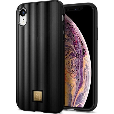 Spigen La Manon Classy Case - дизайнерски силиконов (TPU) калъф за iPhone XR (черен)