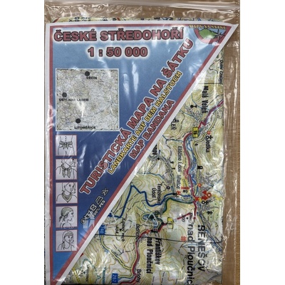 Českého středohoří šátek s mapou