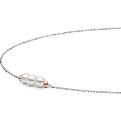 Gaura Pearls Stříbrný celina, sladkovodní perly, stříbro MS22507N Bílá