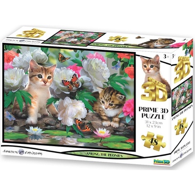 PRIME 3D puzzle Medzi pivonkami 48 ks