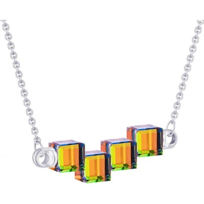 Preciosa Strieborný náhrdelník s kryštálmi Crystal Cubes 6062 41