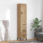 vidaXL Висок шкаф Дъб 34, 5 x 34 x 180 см Инженерна дървесина (3415834)