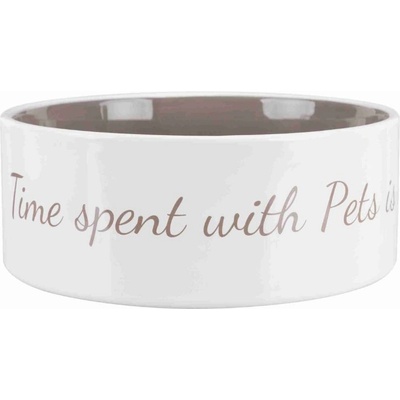 TRIXIE керамична купа за кучета Pet s home, 0, 8 л / 16 см, кремаво-кафява