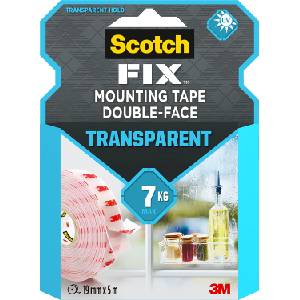 3М Science Applied to Life 3M Scotch-Fix Transparent Mounting Tape - Прозрачна лента за здраво закрепване (UU011497599)