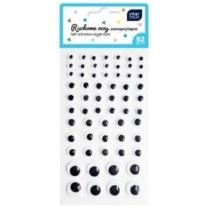 Interdruk Self-adhesive moving eyes 62pcs