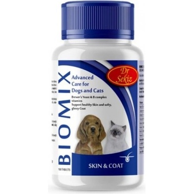 Semaco Dr Sekiz Semaco Semavit BIOMIX - За Здрава, Бляскава и Красива Козина - За Кучета и Котки - 100 Таблетки, Сърбия