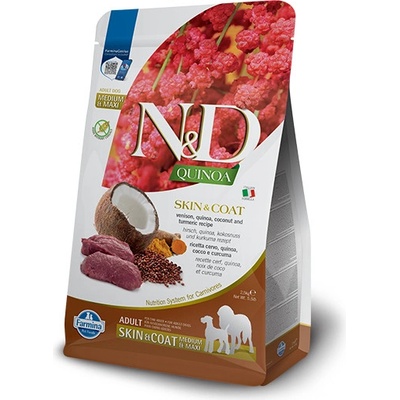 N&D Quinoa Adult Medium & Maxi Skin & Coat Venison 3 x 7 kg