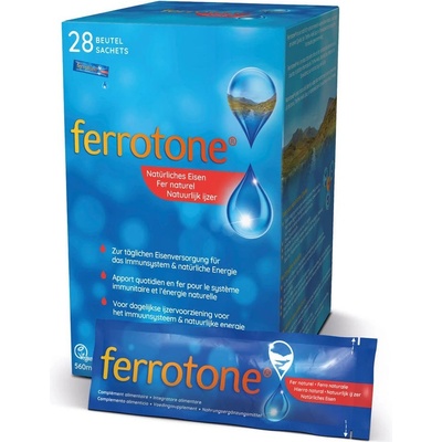 Ferrotone 100% přírodní zdroj železa sáčky 28 x 20 ml