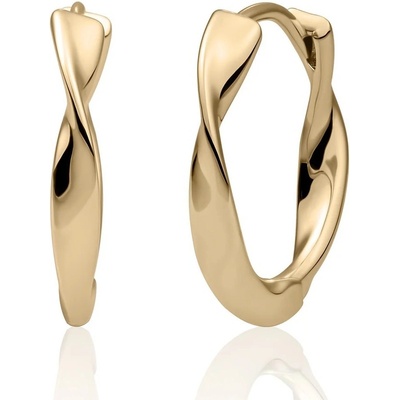 Sparkling Jewels Kroucené náušnice z pozlaceného stříbra EAG28