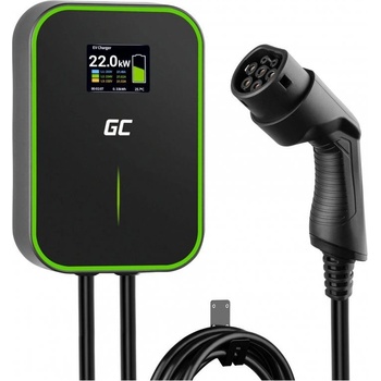 Green Cell Wallbox GC EV PowerBox 22kW зарядна станция тип 2 за електрически превозни средства, 6 м кабел (EV14)