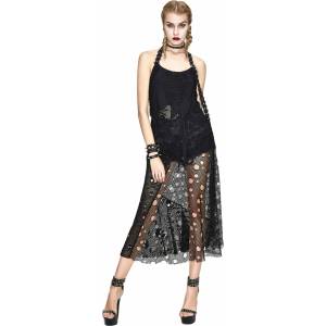Devil fashion дамска рокля DEVIL FASHION - Beckoning Punk, свободен модел, халтер деколте пеплум- SKT079