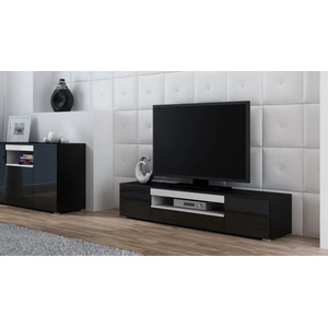 Cama meble Стойка за телевизор Cama VIVA 180 черен/черен гланц + бял (R VIVA CZ/CZ+BI)