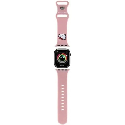Hello Kitty Каишка Hello Kitty Silicone Kitty Head за Apple Watch 38/40/41mm, розова (3666339190323)