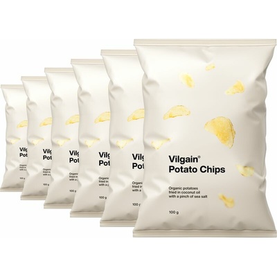 Vilgain Zemiakové chipsy BIO morská soľ Multipack 6 ks x 100 g -