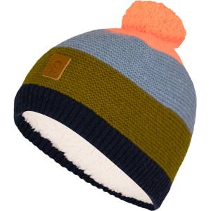 Trollkids Детска зимна шапка (beanie) Trollkids Kid's Gryllefjord Bobble Cap Beanie - Spruce Green / Shadow Blue / Vivid Orange / Navy - размер 52-56 cm (904-2053-0712)