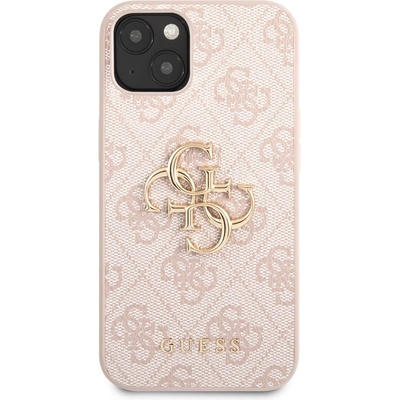 GUESS Гръб Guess PU 4G Metal Logo Case за iPhone 13 - Розов