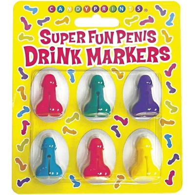 Super Fun Penis Cocktail Markers 6 ks