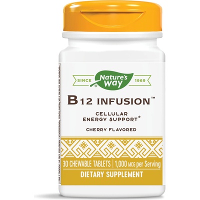 Nature's Way B12 Infusion, 1000 mcg, 30 дъвчащи таблетки, Nature's Way