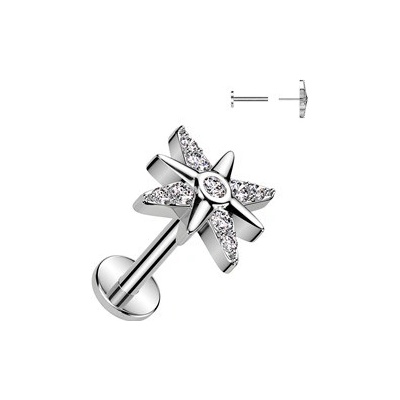 Šperky4U labreta PUSH IN piercing do brady LB045