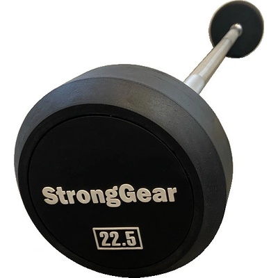 StrongGear Gumové bicepsové činky rovné 35 kg