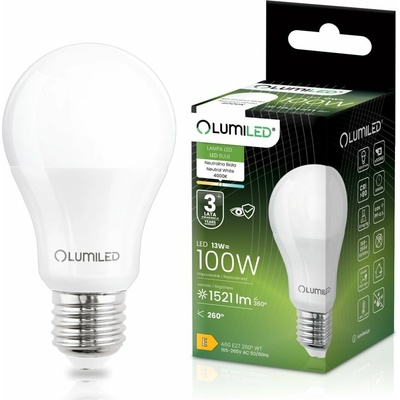 Lumiled LED žiarovka E27 A60 13W = 100W 1521lm 4000K Neutrálna 260°