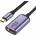 DeTech Преходник DeTech, USB C(м) към DP(м), 8K, 60Hz, сив (DF17840)