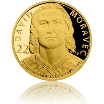 Česká mincovna Zlatá čtvrtuncová mince Legendy čs. hokeje David Moravec proof 7,78 g