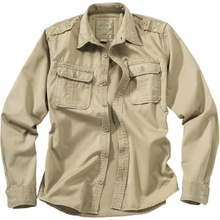 Surplus košile Raw Vintage s dlouhým rukávem khaki