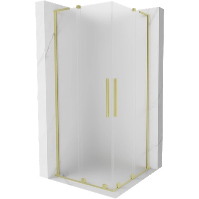 Mexen Velar L Duo плъзгаща се душ кабина 100 x 100 cm, скреж, златно матово - 871-100-100-02-33-55 (871-100-100-02-33-55)