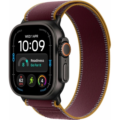 Apple Watch Ultra 4 49 mm Black Titanium Case with Burgundy Trail Loop M/L MJC44QC/A