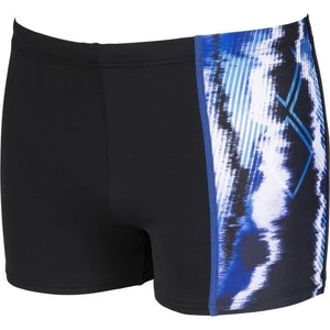 arena infinite stripe short black/neon blue/multi 32